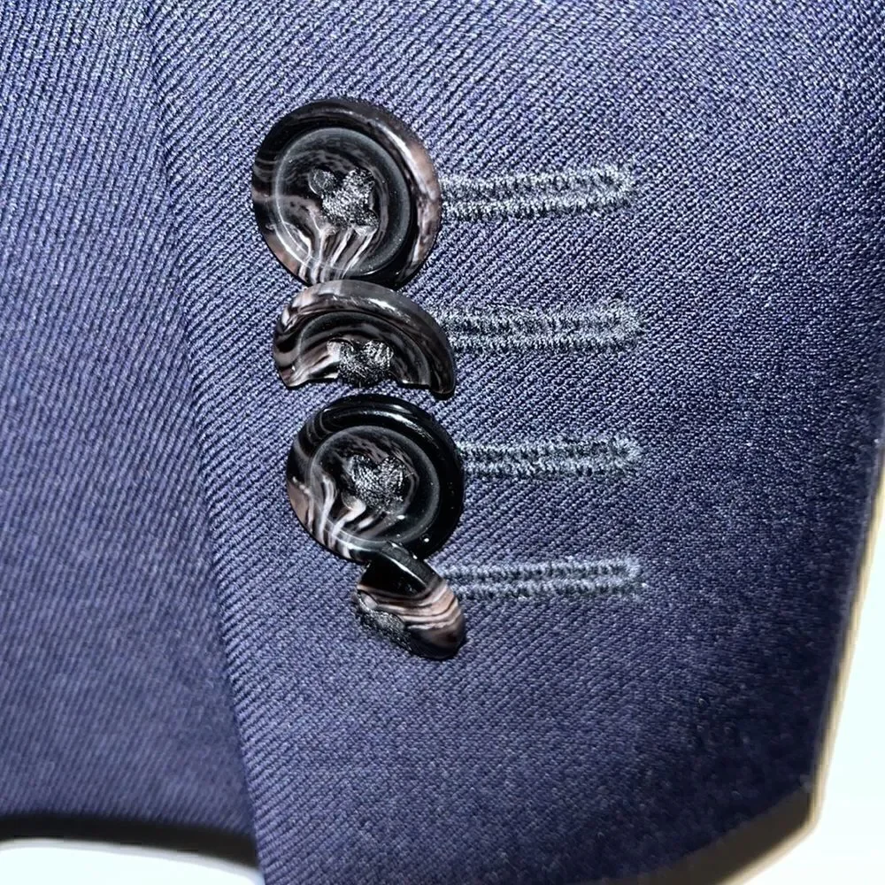 Ralph Lauren 2 button Navy Slim-Fit Wool Fully Lined Blazer Sportcoat Sport Coat